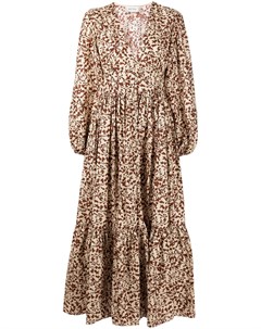 Присборенное платье The Plunge с цветочным принтом Matteau