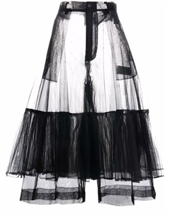 Широкие шорты из тюля Comme des garçons noir kei ninomiya