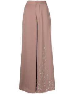 Декорированные брюки широкого кроя Amal al raisi