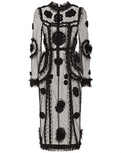 Приталенное сетчатое платье миди Dolce&gabbana