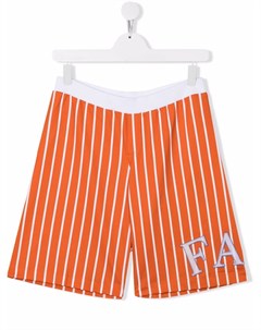 Полосатые шорты с вышитым логотипом Fay kids