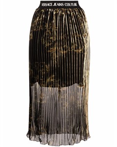Плиссированная юбка с принтом Regalia Baroque Versace jeans couture