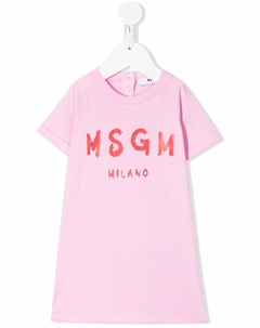 Платье футболка с логотипом Msgm kids