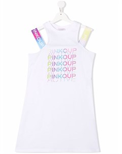 Платье с вырезами и логотипом Pinko kids