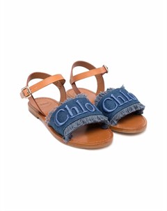 Сандалии с вышитым логотипом Chloé kids