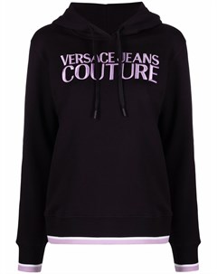 Худи с кулиской и вышитым логотипом Versace jeans couture