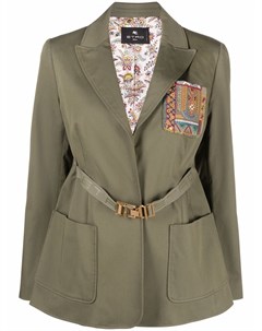 Пиджак с поясом и вышивкой Etro