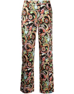 Шелковые брюки с принтом пейсли Fleur du mal