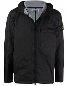 Куртка с капюшоном и нашивкой логотипом Stone island