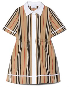 Платье рубашка с отделкой Icon Stripe Burberry kids
