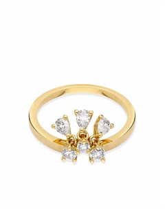 Кольцо Dancing Diamond Flower из желтого золота с бриллиантами Delfina delettrez