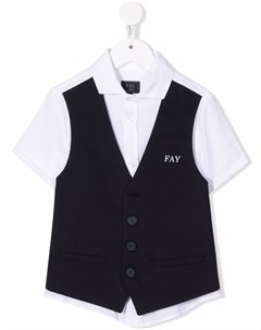 Рубашка со вставкой Fay kids