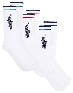 Комплект из трех пар носков с вышитым логотипом Polo ralph lauren