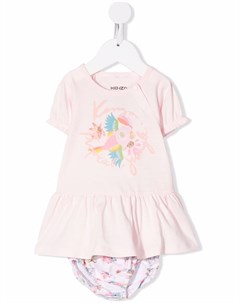 Платье с блумерами и логотипом Kenzo kids