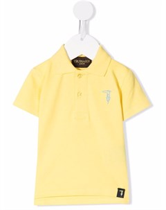 Рубашка поло с короткими рукавами и вышитым логотипом Trussardi junior