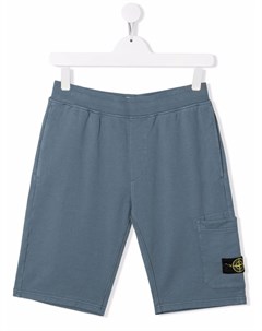 Спортивные шорты с нашивкой логотипом Stone island junior