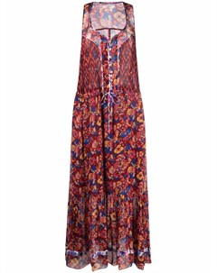Платье с завязками и цветочным принтом Isabel marant etoile