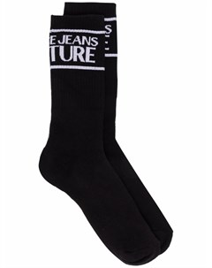 Носки в рубчик с логотипом Versace jeans couture