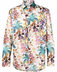Рубашка с длинными рукавами и цветочным принтом Etro