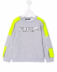 Толстовка со вставками и логотипом Balmain kids