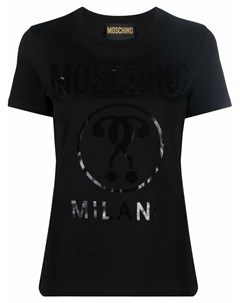 Футболка из органического хлопка с логотипом Moschino