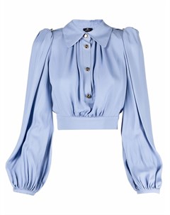 Укороченная блузка с объемными рукавами Elisabetta franchi
