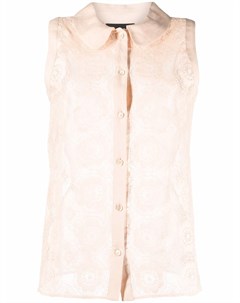 Блузка без рукавов с кружевным воротником Boutique moschino