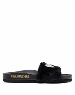 Шлепанцы с логотипом Love moschino