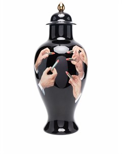 Керамическая ваза с принтом Lipsticks Seletti