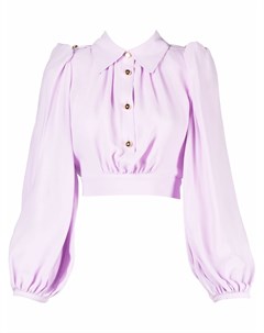 Укороченная блузка с объемными рукавами Elisabetta franchi