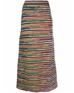 Шерстяная юбка в разноцветную полоску Chloe