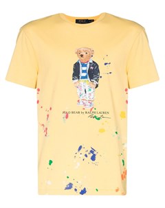 Футболка Polo Bear с эффектом разбрызганной краски Polo ralph lauren