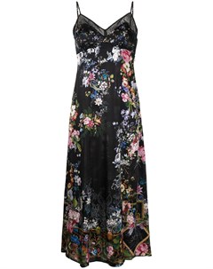 Шелковое платье комбинация с цветочным принтом Camilla
