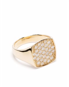 Перстень Mini Cushion из желтого золота с бриллиантами Tom wood