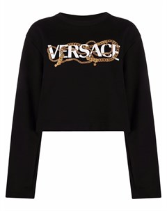 Укороченная толстовка с логотипом Versace