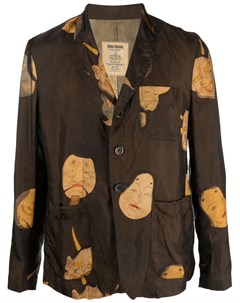 Однобортный пиджак с принтом Uma wang
