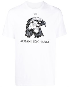 Футболка с графичным принтом и вышивкой Armani exchange