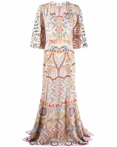 Шелковое платье с абстрактным принтом Etro