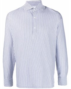 Полосатая рубашка поло с длинными рукавами Brunello cucinelli