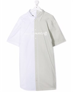 Рубашка в стиле колор блок с логотипом Mm6 maison margiela kids