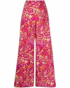 Широкие брюки с цветочным принтом Dolce&gabbana