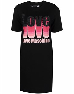 Платье футболка с логотипом Love Love moschino