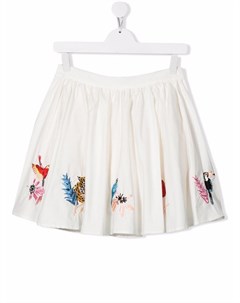Расклешенная юбка с вышивкой Kenzo kids
