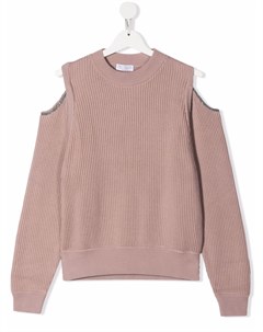 Джемпер в рубчик с декором Monili Brunello cucinelli kids