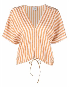 Полосатая блузка с V образным вырезом Alysi