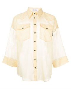 Полупрозрачная рубашка в стиле вестерн Brunello cucinelli