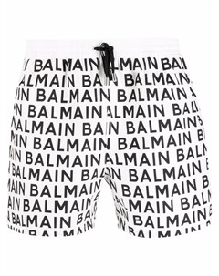 Плавки шорты с кулиской и логотипом Balmain