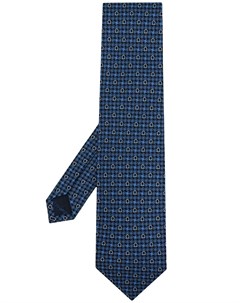 Шелковый галстук Gancini в ломаную клетку Salvatore ferragamo
