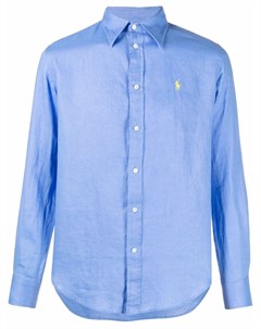 Рубашка с длинными рукавами и вышитым логотипом Polo ralph lauren