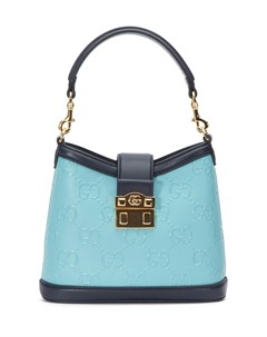 Голубая кожаная сумка GG Gucci